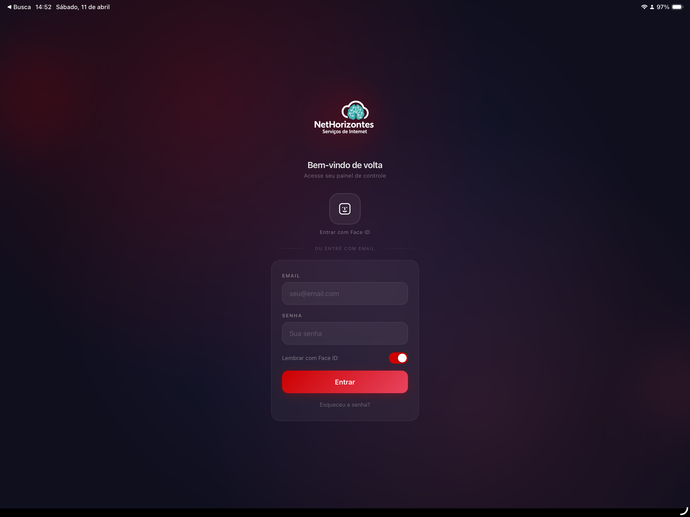NetHorizontes App — Login